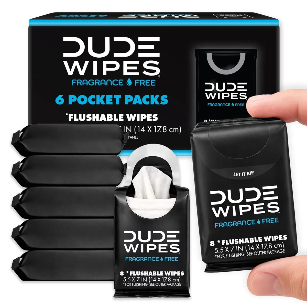 DUDE Wipes, מגבונים לנסיעה ללא בישום, 48 יח'