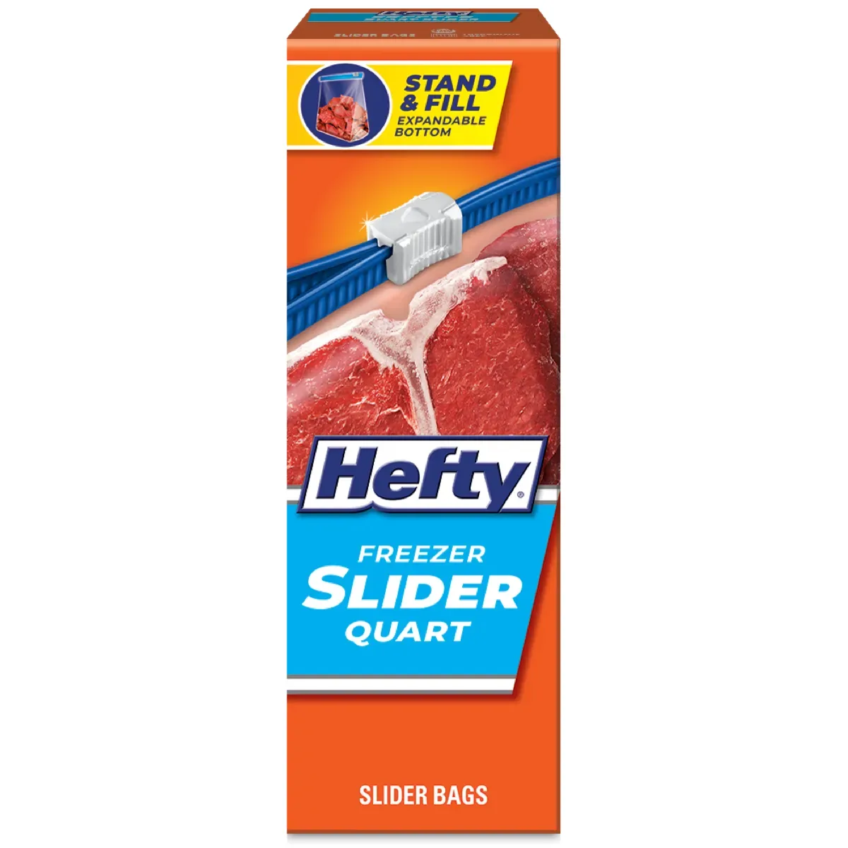 Hefty Calendar Slider, שקיות הקפאה גודל גלון, 100 יח'