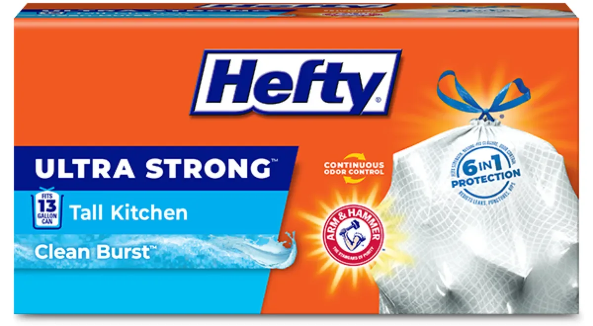 Hefty Ultra Strong, שקיות אשפה 13 גלון, 110 יח'